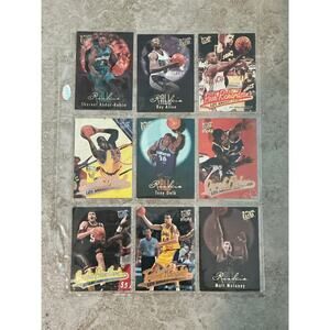 9 fleer ultra basketball card lot with sleeve